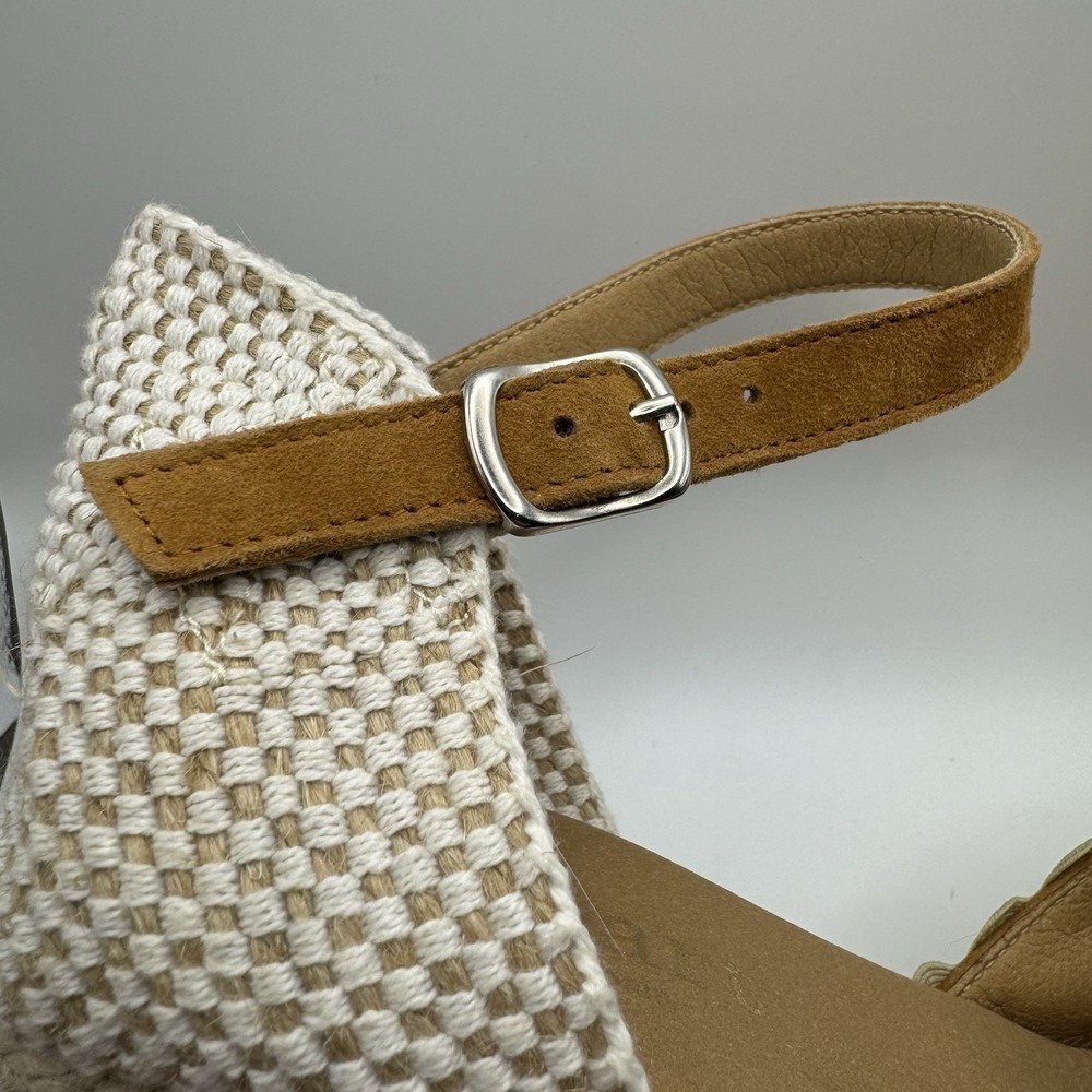 Paseart Suede Leather Esparille Wedge Shoes Made In Spain Size 40  (7.5 uS) - Picture 11 of 13